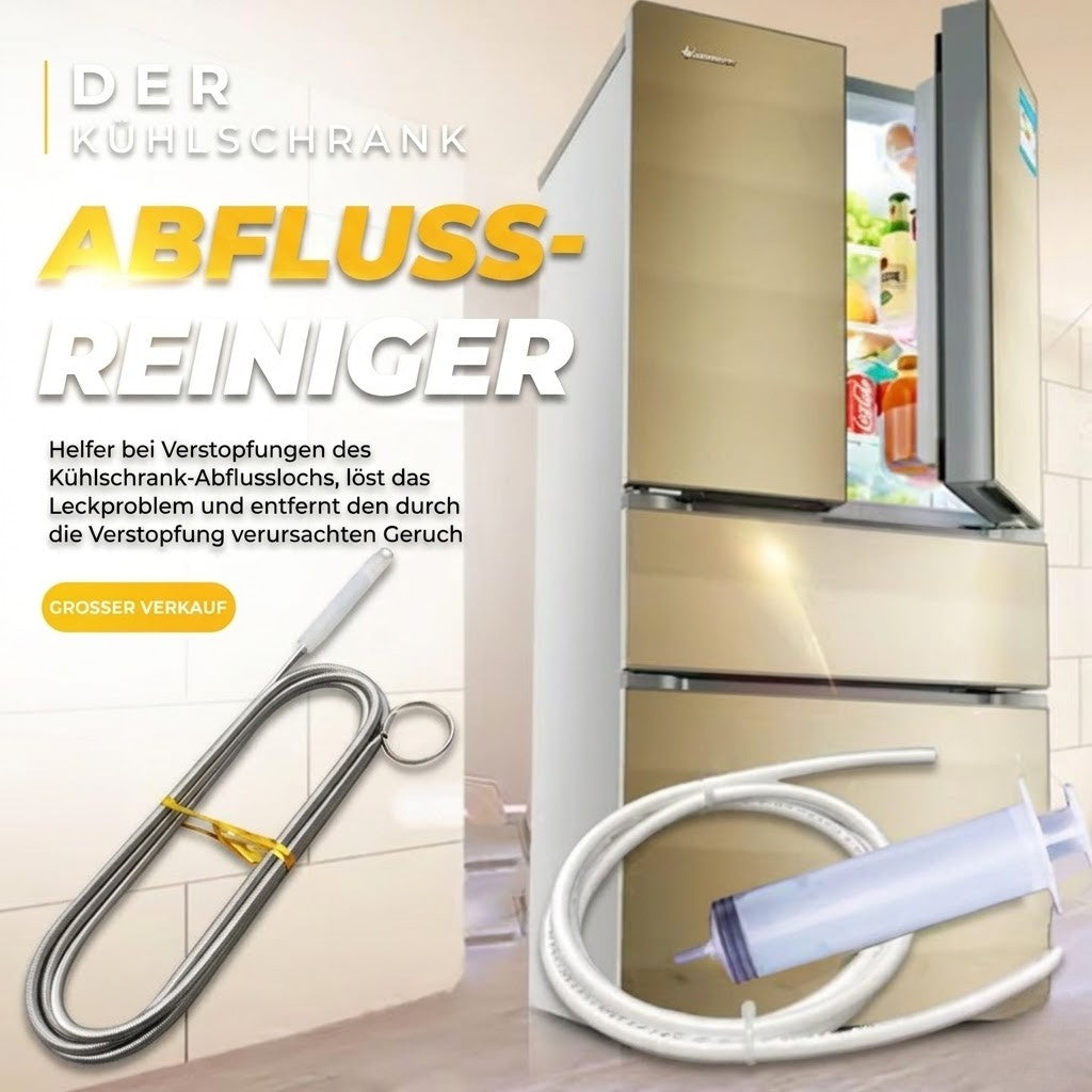 Kühlschrank Ablaufreiniger Set - Flexible Bürste mit Sprühfunktion