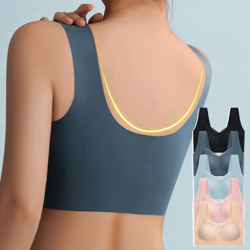 Sorelia / BH ohne Bügel | Nahtloser Komfort BH | Sanfter Push Up Halt (1+1 Gratis)