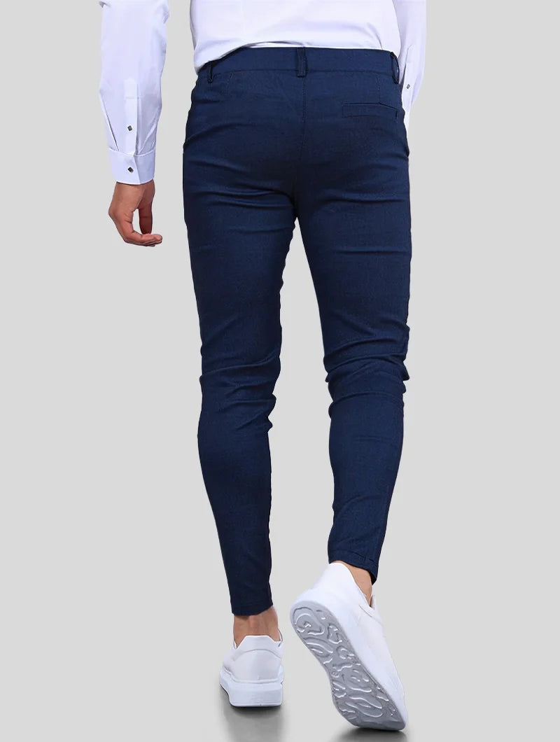 Flexform – Slim-Fit Stretchhose in Blau mit 4-Wege-Stretch für maximale Beweglichkeit