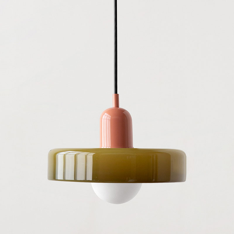 Aurelio™ | Bauhaus-Pendelleuchte aus farbigem Glas