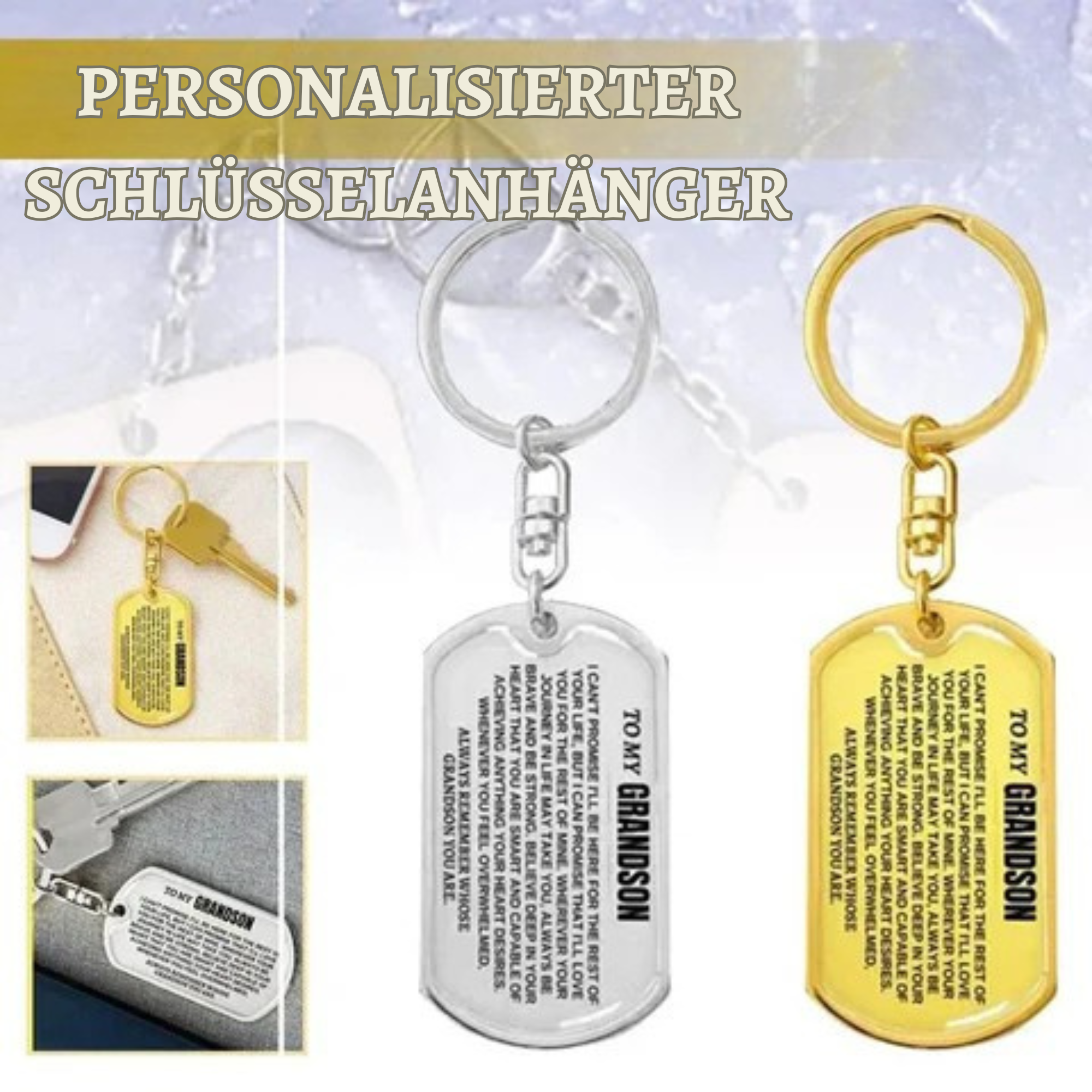 MutMoment™ / Einzigartiger Geschätzter Enkel-Schlüsselanhänger