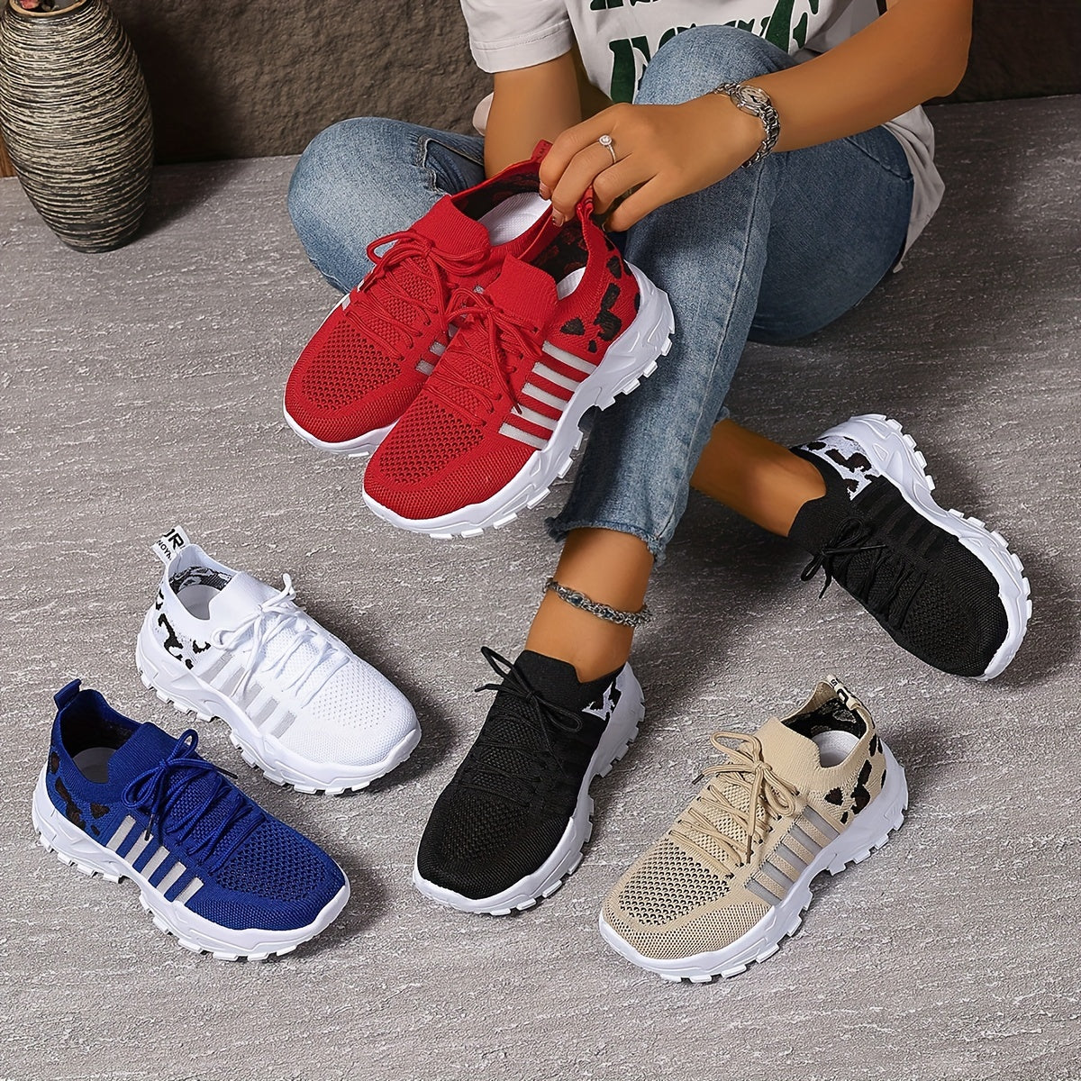 Damen Orthopädie-Sneaker mit breiter Zehenbox | Leichtes Mesh & stoßdämpfende Sohle | Rutschfest für Alltag & lange Wege