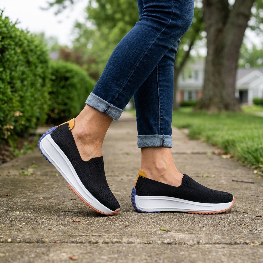 Modern Knit Slip-On Platform Orthopedic Sneakers
