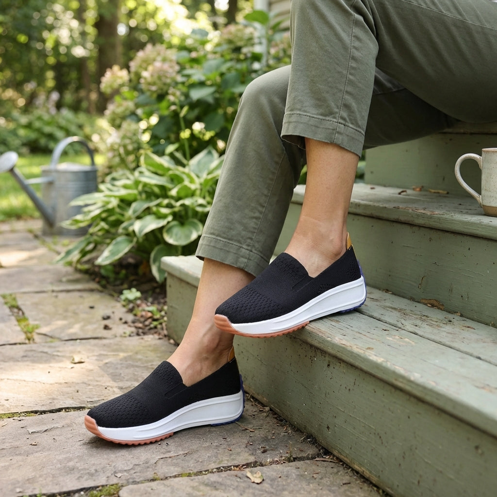 Modern Knit Slip-On Platform Orthopedic Sneakers