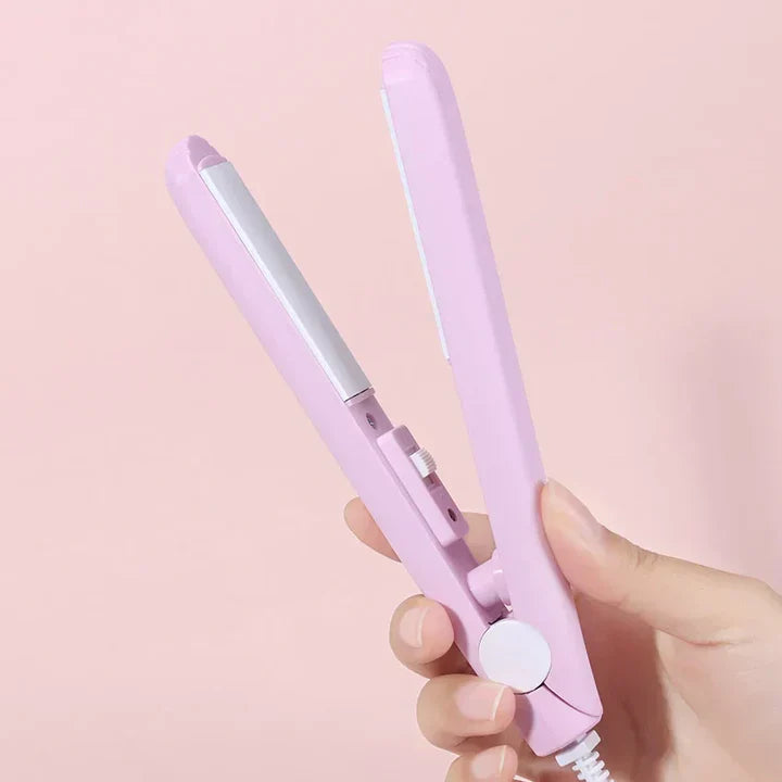 Curlestra / 2-in-1 Mini Glätteisen & Lockenstab aus Keramik