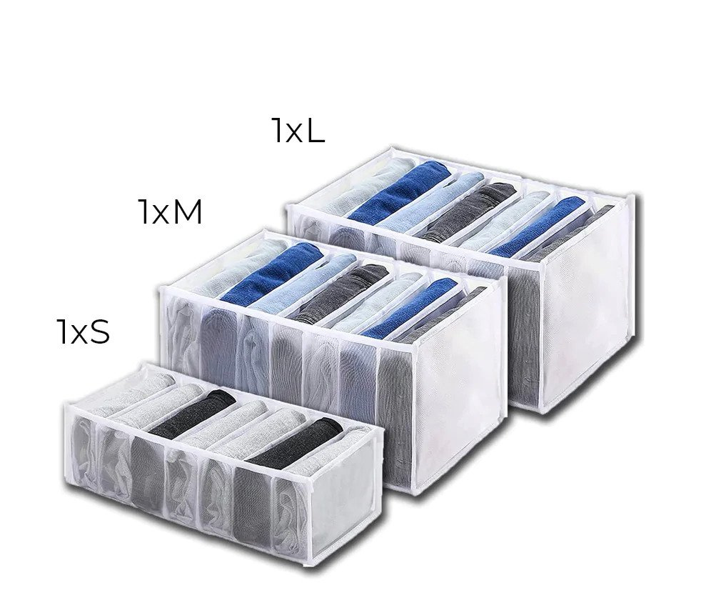 Aufbewahrungsbox-Set zum Ordnen Ihrer Schubladen (x3)
