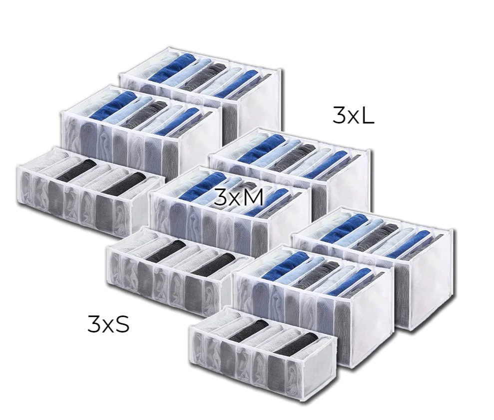 Aufbewahrungsbox-Set zum Ordnen Ihrer Schubladen (x3)