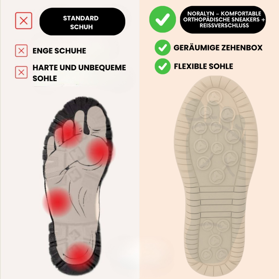 Noralyn – Komfortable orthopädische Sneakers + Reißverschluss