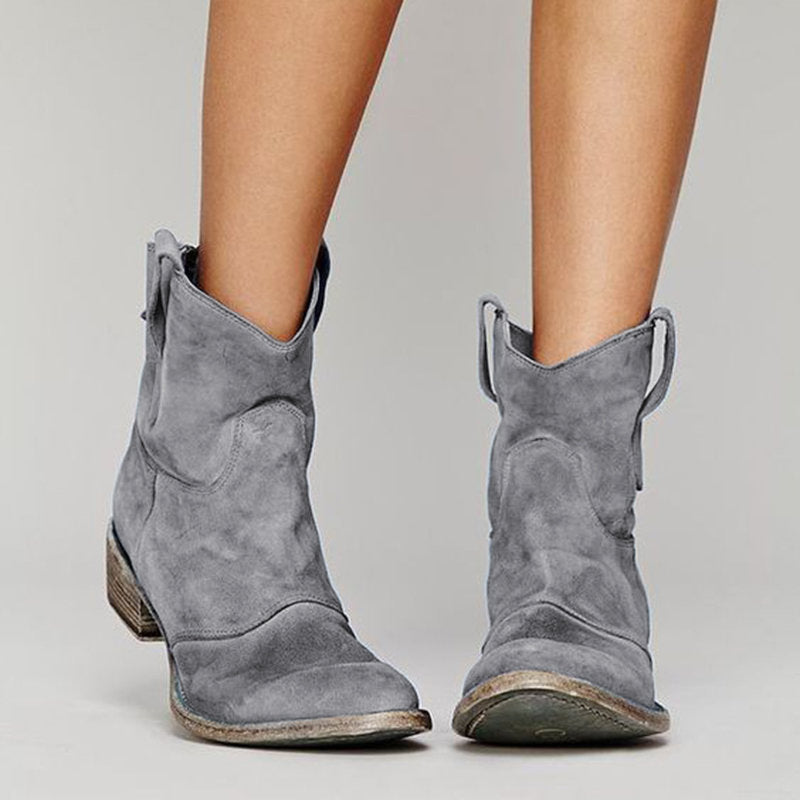 Suvella / Stilvolle Stiefeletten aus weichem Wildleder-Look
