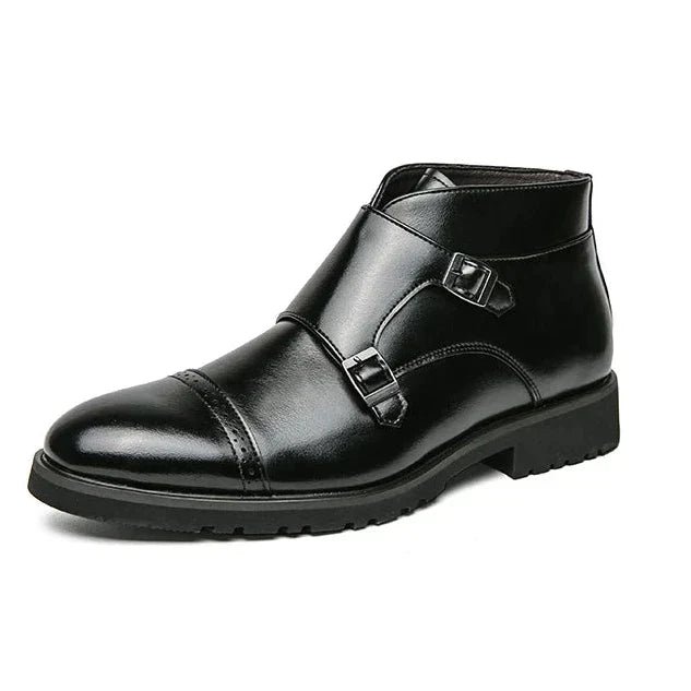 Darrell | Stiefeletten aus Leder mit Doppelschnalle