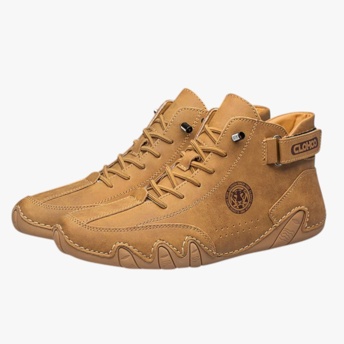 Heren sneakers van licht en ademend leer, comfort bij elke stap