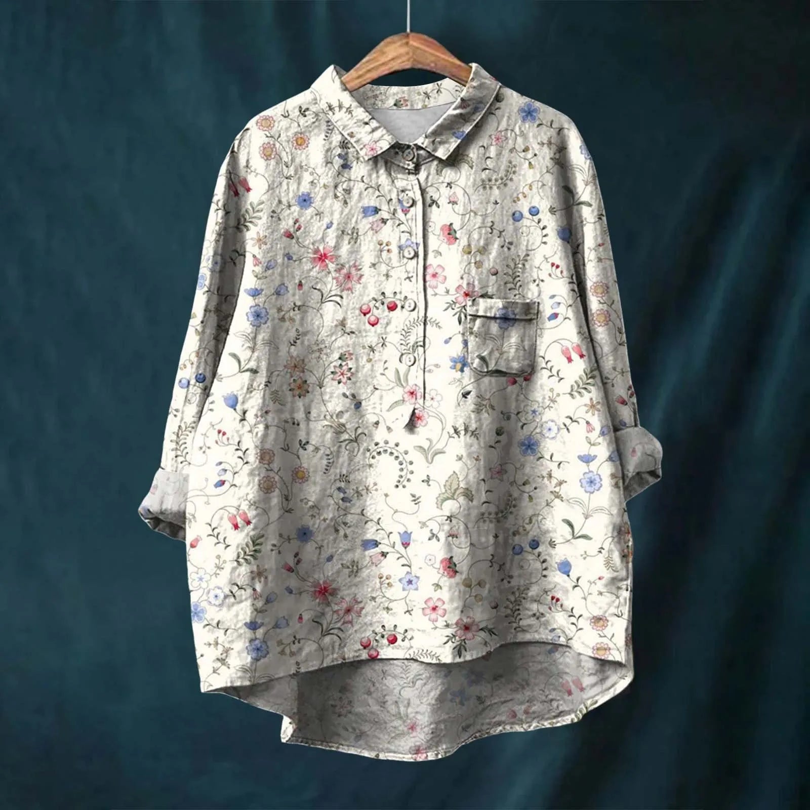 Liesa – Elegante Damenbluse mit Blumenmuster
