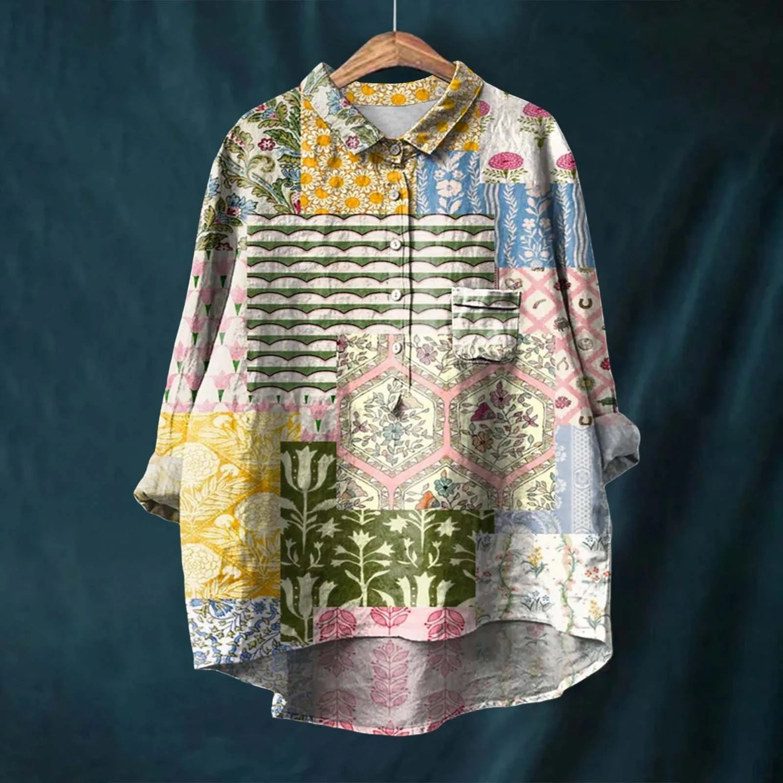 Liesa – Elegante Damenbluse mit Blumenmuster