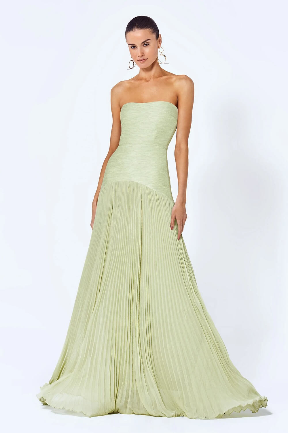 Amorielle - Fließendes Grünes Maxikleid