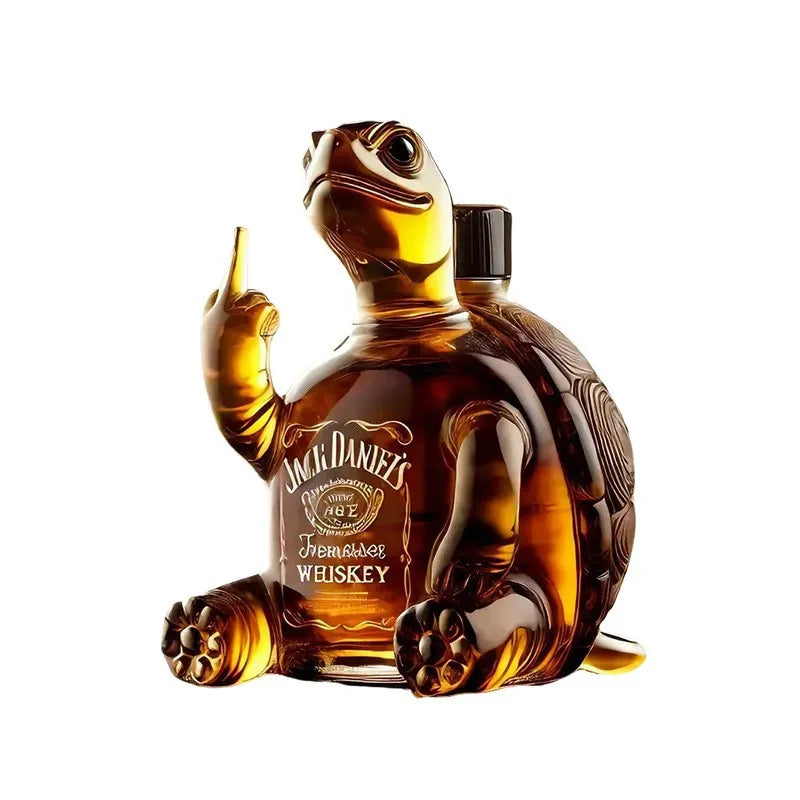 SchildiSchluck™ / Hochwertige Schildkröten-Whiskeyflasche