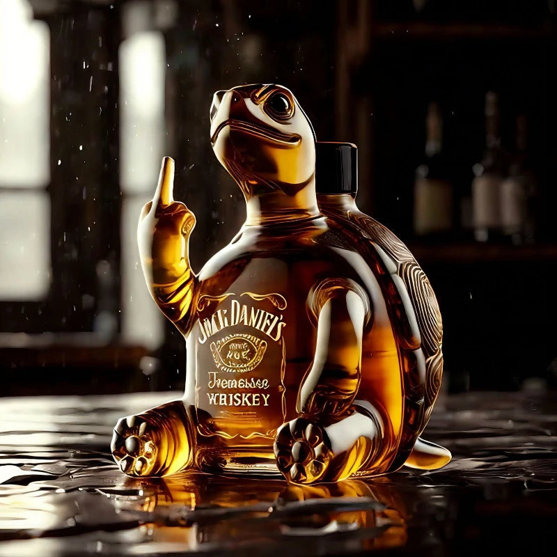 SchildiSchluck™ / Hochwertige Schildkröten-Whiskeyflasche