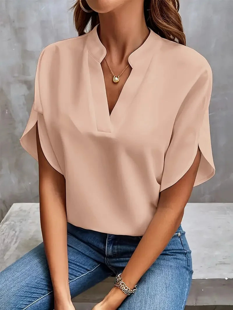 Isalie – Elegante V-Ausschnitt-Blusen mit fließendem Stoff