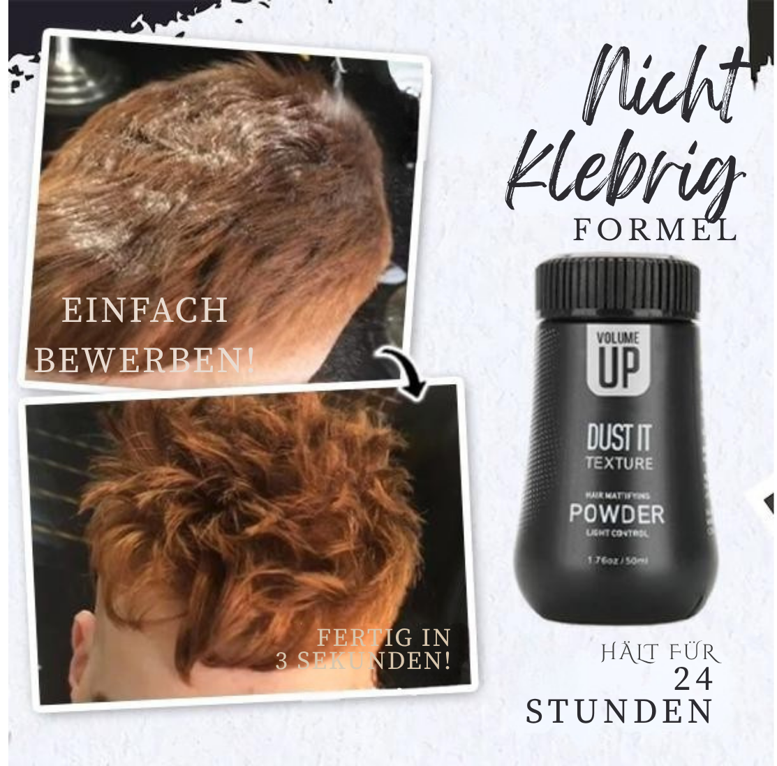 1 + 1 GRATIS | Viktoria™ Haarpuder für sofortiges Volumen und stylischen Halt – ganz ohne Gel!