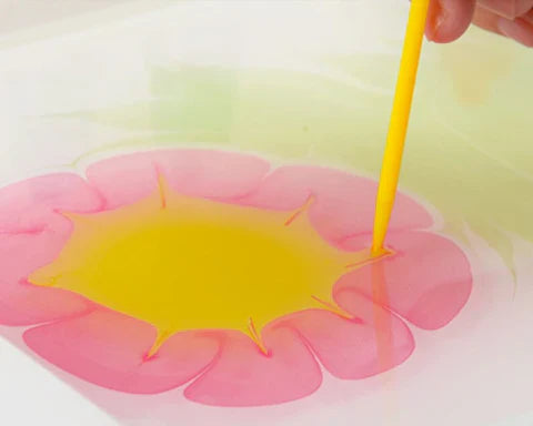 AquaSwirl Swirl Effekt bunt Marbling Ergebnis