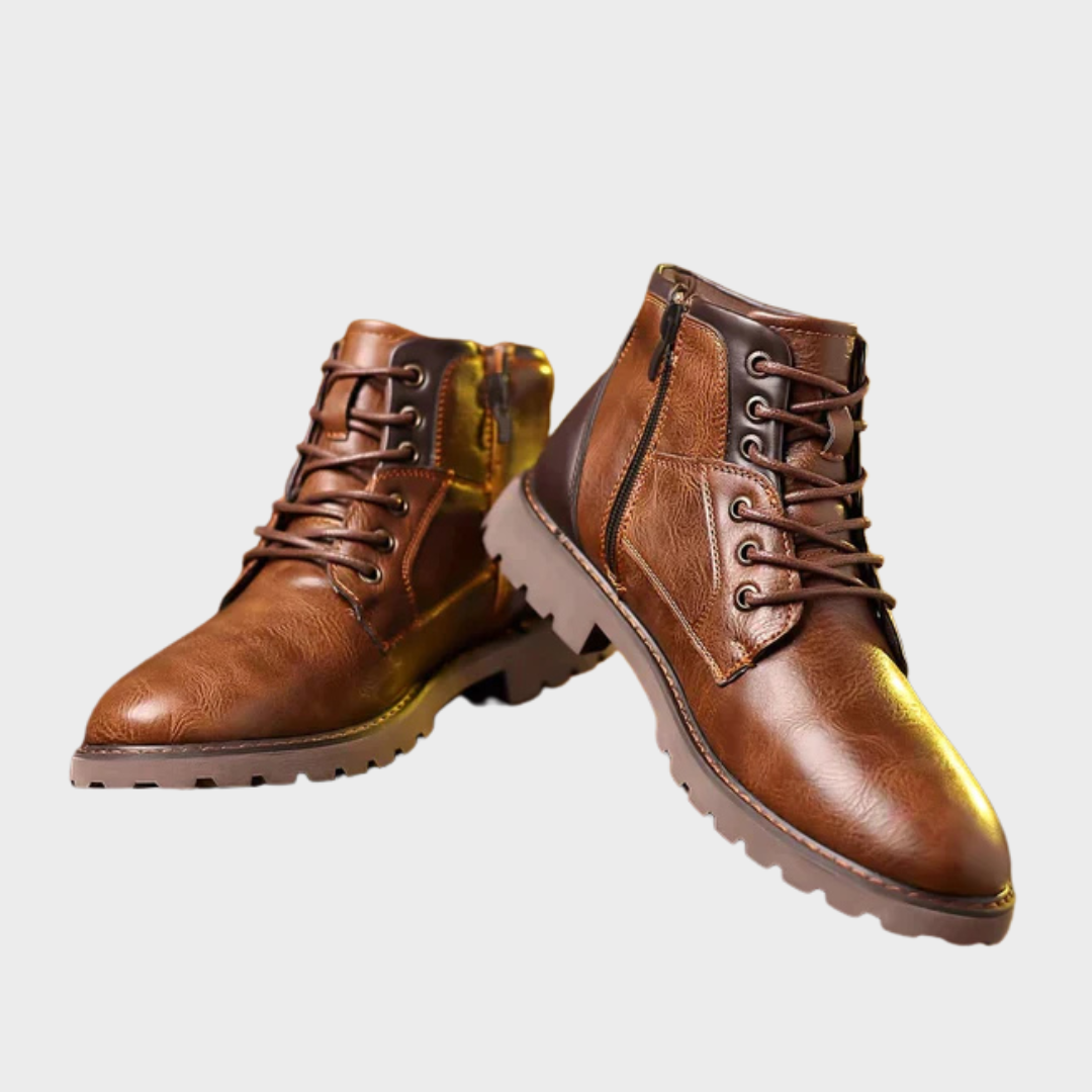Jethro | Robuste Schnürstiefelette aus Leder