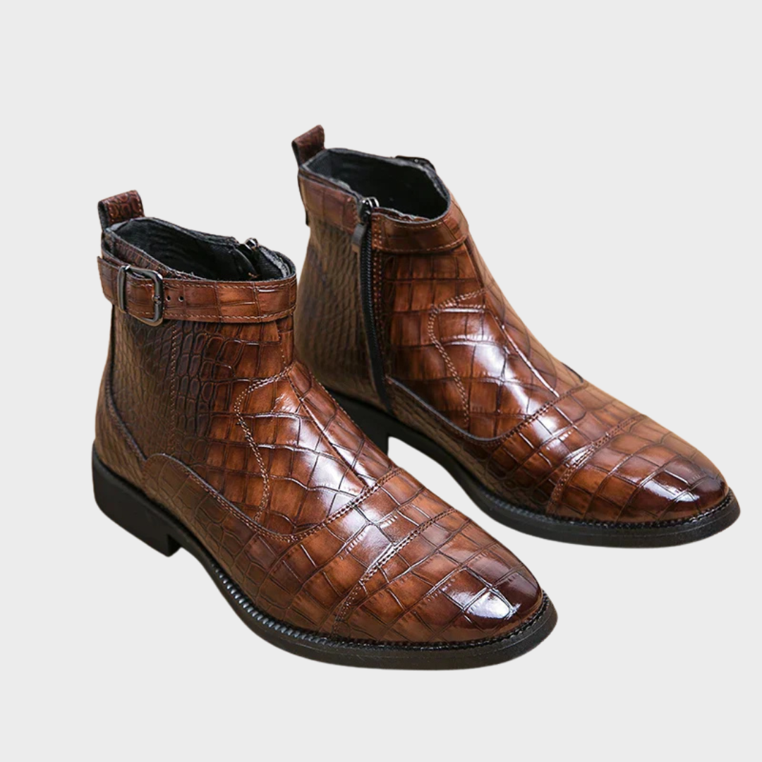 Baron | Lederstiefeletten mit Schnalle