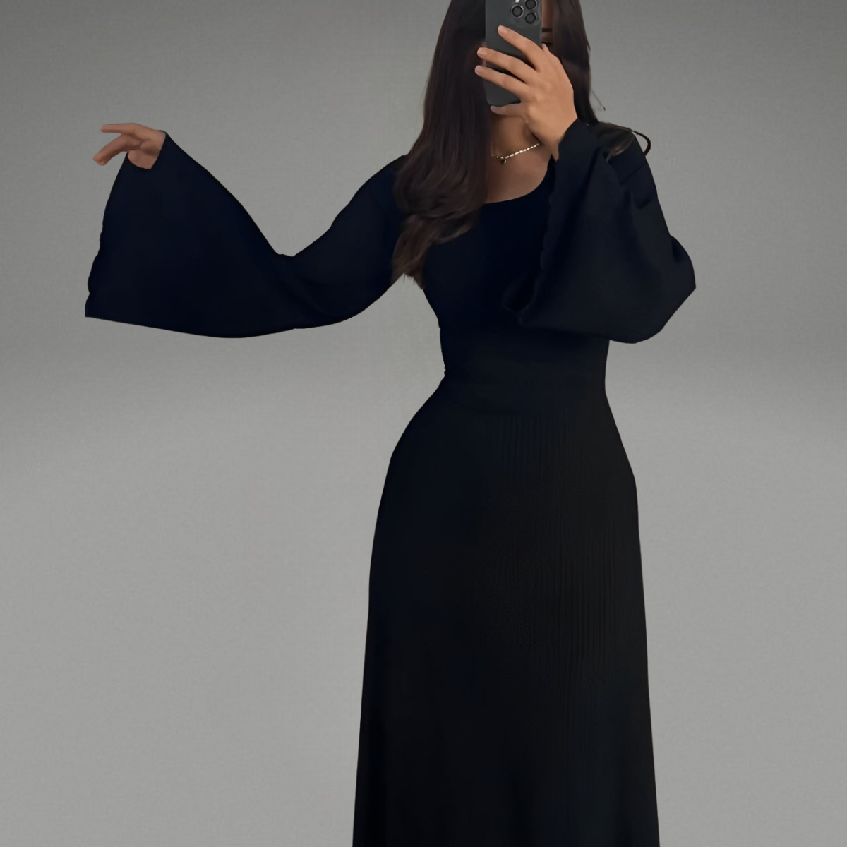 Beatrice™ | Gestricktes Maxikleid