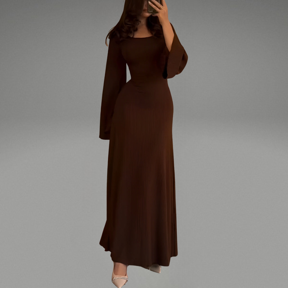 Beatrice™ | Gestricktes Maxikleid
