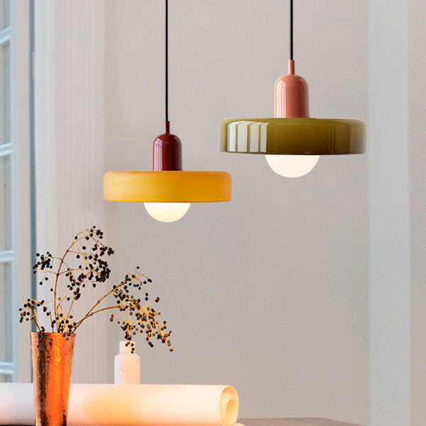 Aurelio™ | Bauhaus-Pendelleuchte aus farbigem Glas