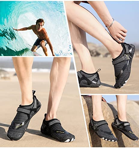 Wasserschuhe | Rutschfeste Profilsohle | Leichte orthopädische Stütze | WellenWandler