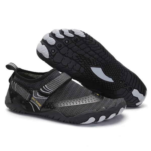 Wasserschuhe | Rutschfeste Profilsohle | Leichte orthopädische Stütze | WellenWandler