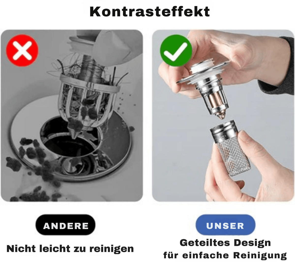 AbflussAss™ / Schwerlast Stahl Abflusssieb - Sopheria