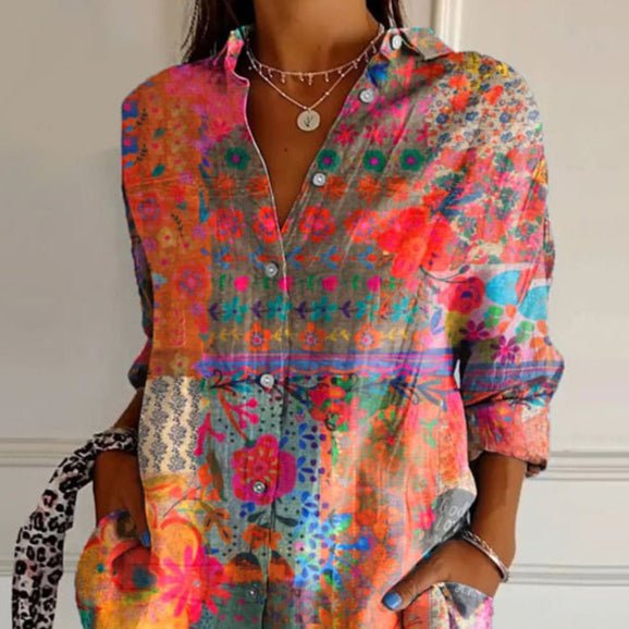 Anna – Elegante Bluse mit Blumenmuster - Sopheria