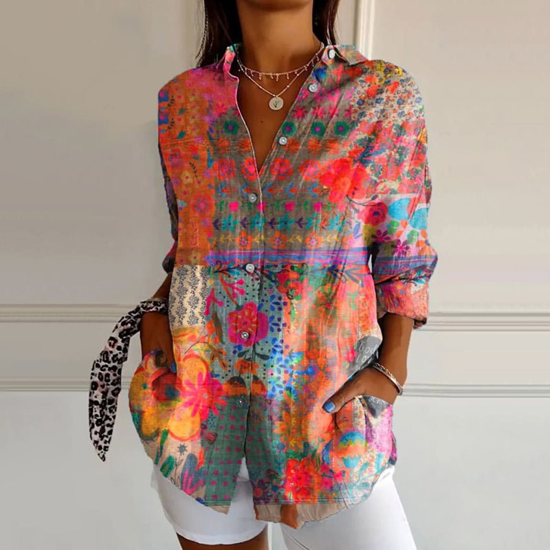 Anna – Elegante Bluse mit Blumenmuster - Sopheria