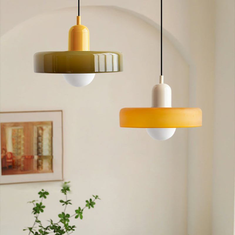 Aurelio™ | Bauhaus-Pendelleuchte aus farbigem Glas - Sopheria