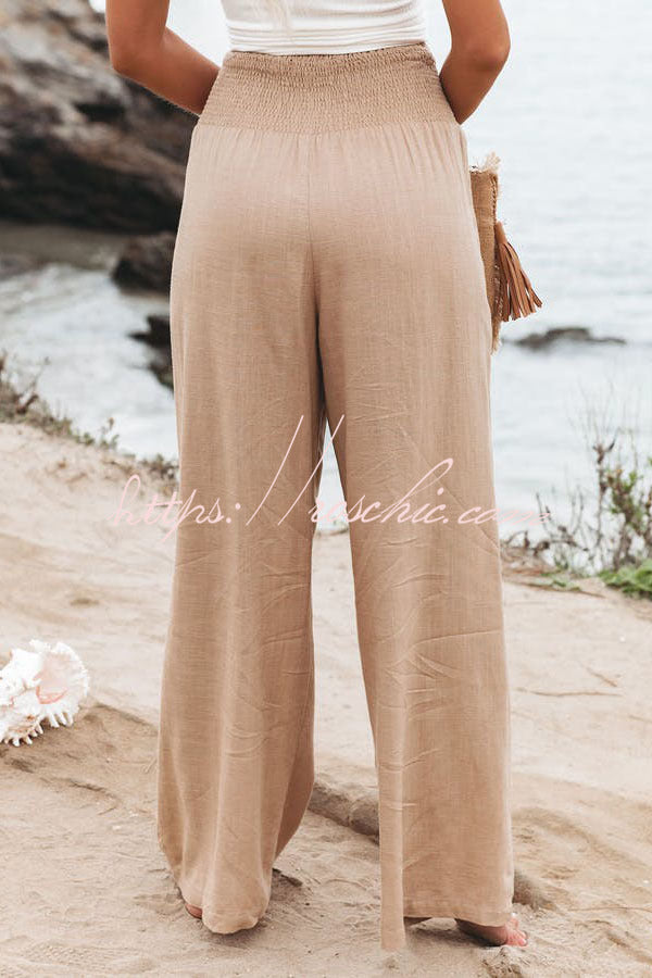 Nikoline Luftige Smocked-Hose mit Taschen