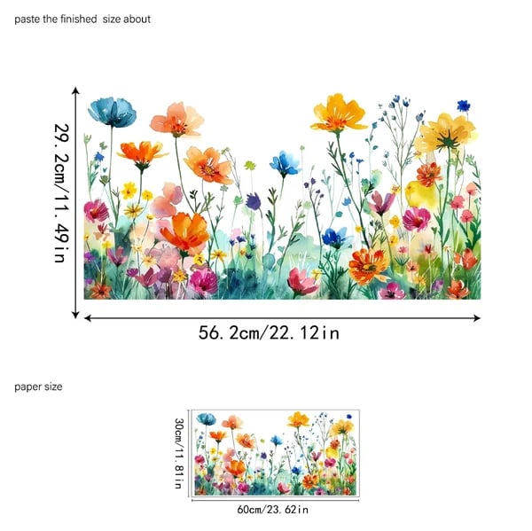 BlütenBild™ / Bunter Blumenstrauß Fensteraufkleber