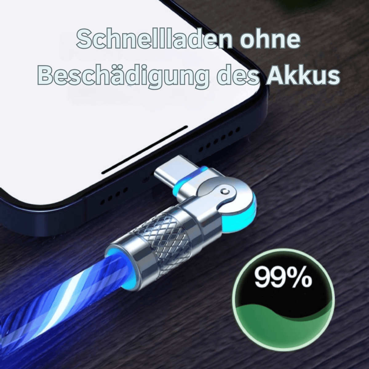 BlitzBand™ / 540° drehbares Schnellladekabel mit Beleuchtung - Sopheria