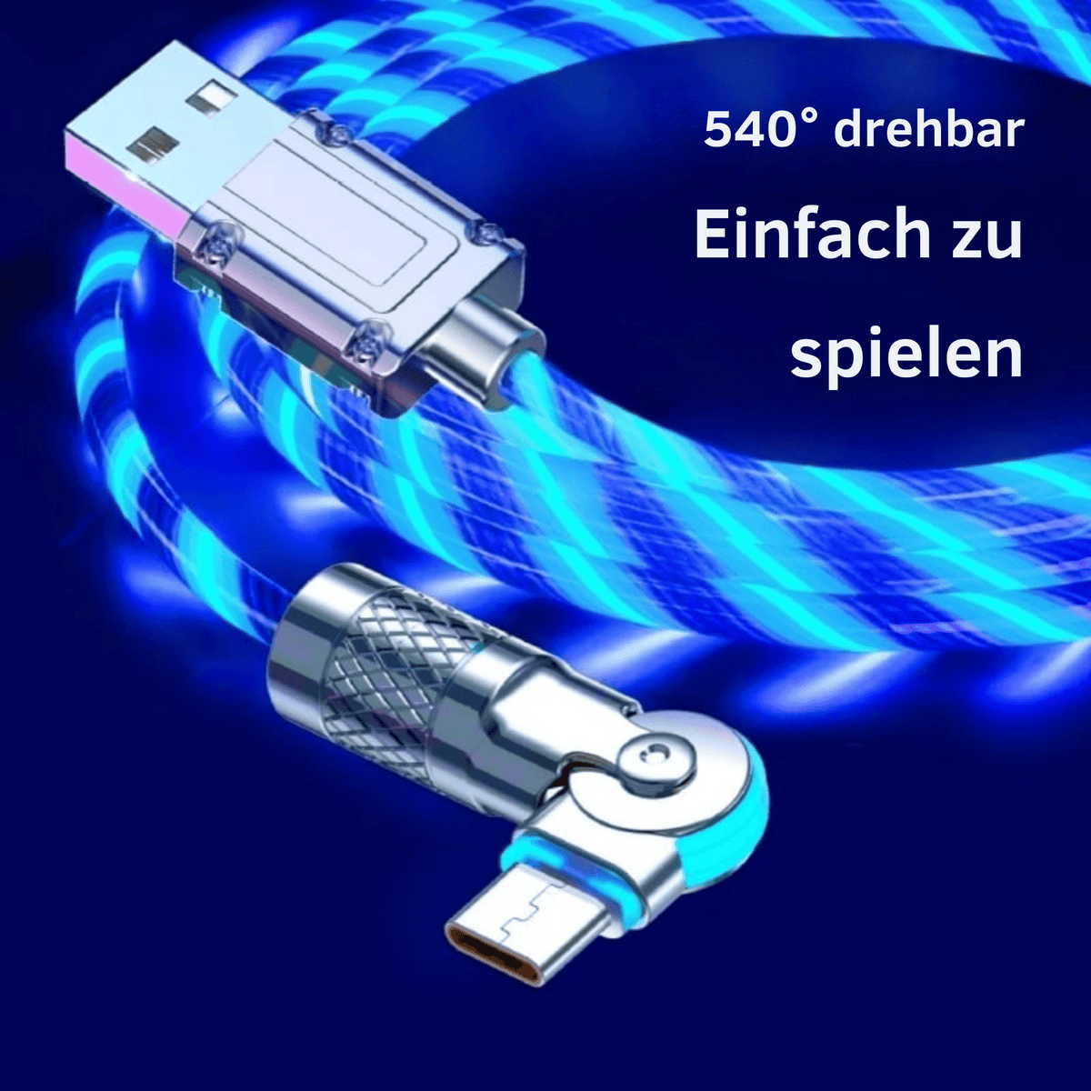 BlitzBand™ / 540° drehbares Schnellladekabel mit Beleuchtung - Sopheria