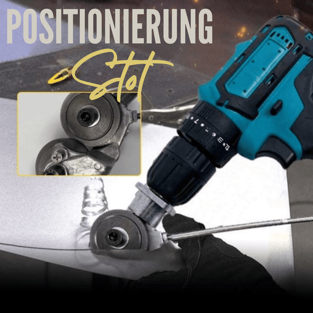 BohrBeißer™ / Metallschneidaufsatz für elektrische Bohrmaschinen - Sopheria