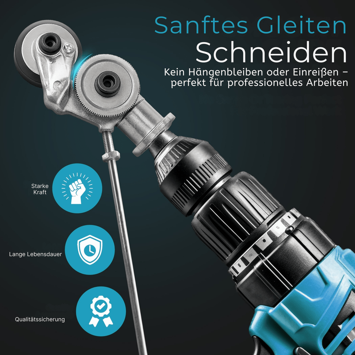 BohrBlech™ / Metallschneidaufsatz für elektrische Bohrmaschinen - Sopheria