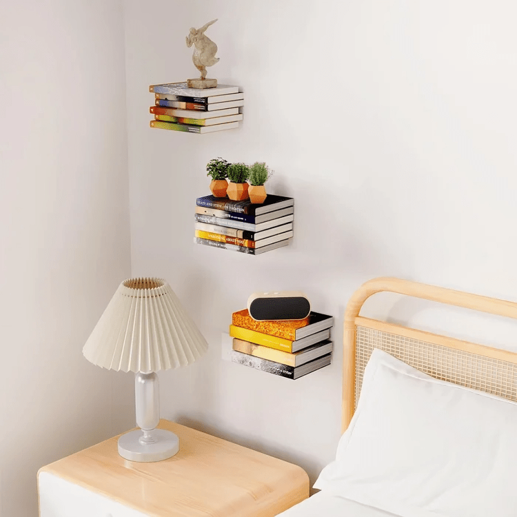 BücherSchweber™ / Mit diesem unsichtbaren Regal erscheinen Ihre Bücher wie von Zauberhand - Sopheria