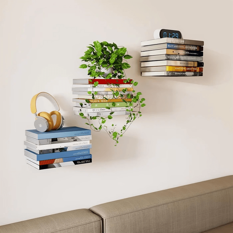 BücherSchweber™ / Mit diesem unsichtbaren Regal erscheinen Ihre Bücher wie von Zauberhand - Sopheria