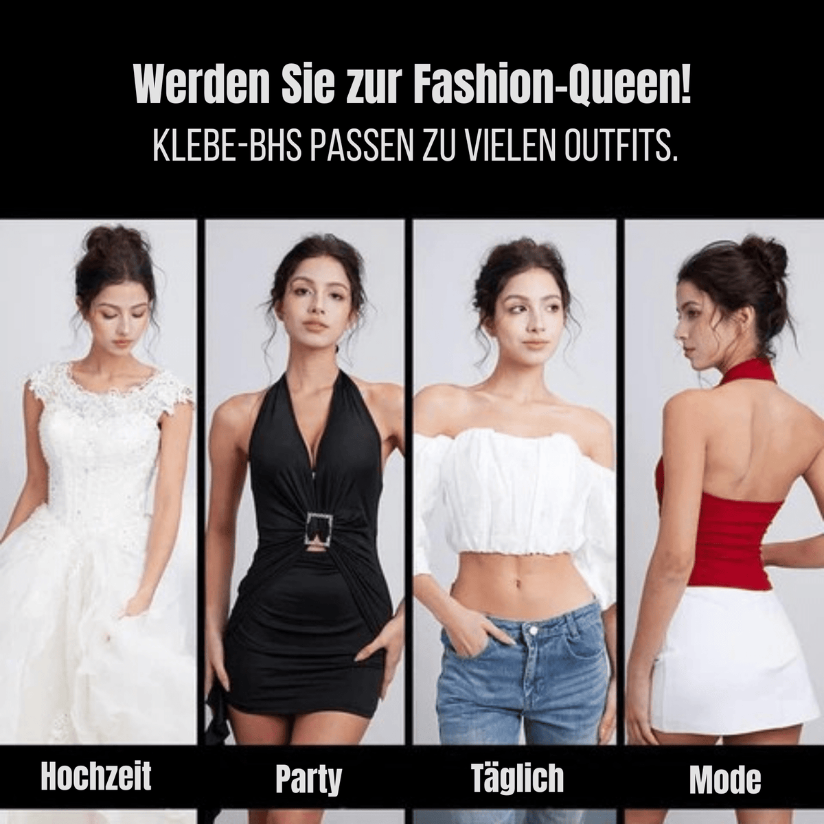 BügelLosBoost™ / Klebe-BH ohne Rückenteil, Push-up-BH - Sopheria