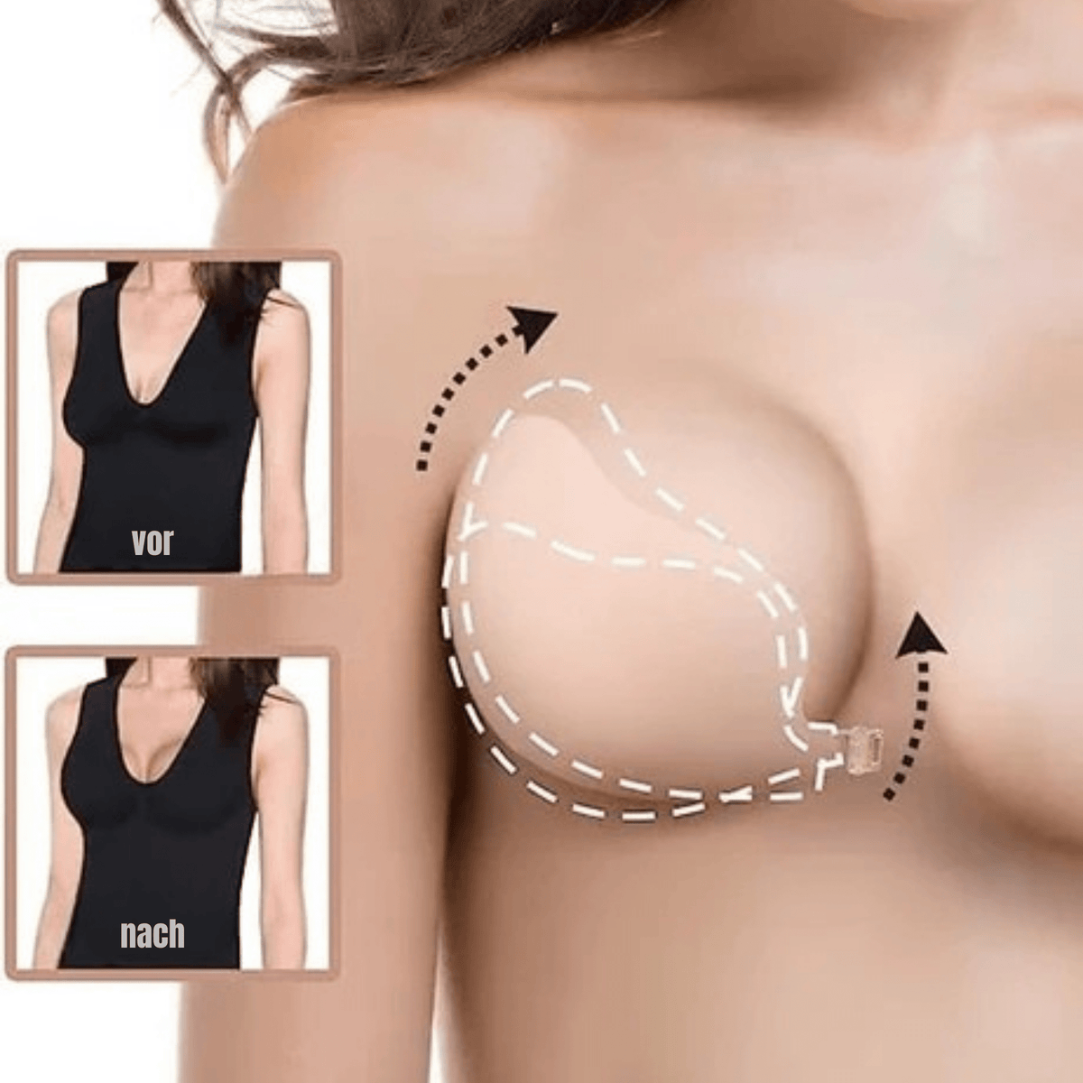 BügelLosBoost™ / Klebe-BH ohne Rückenteil, Push-up-BH - Sopheria