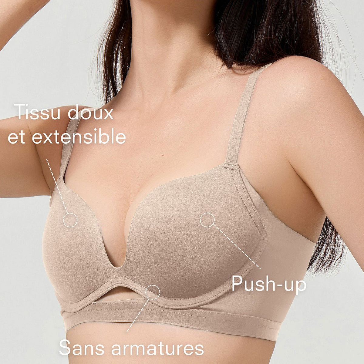 Büro-Eleganz - Kabelloser Push-up-BH - Sopheria