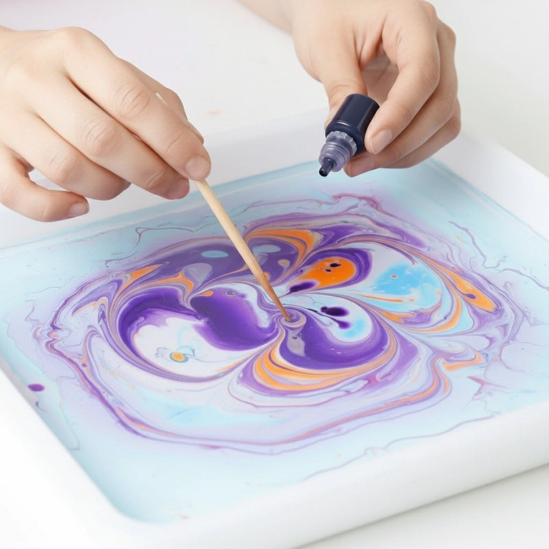 AquaSwirl Wasserfarben Swirl Technik einfach