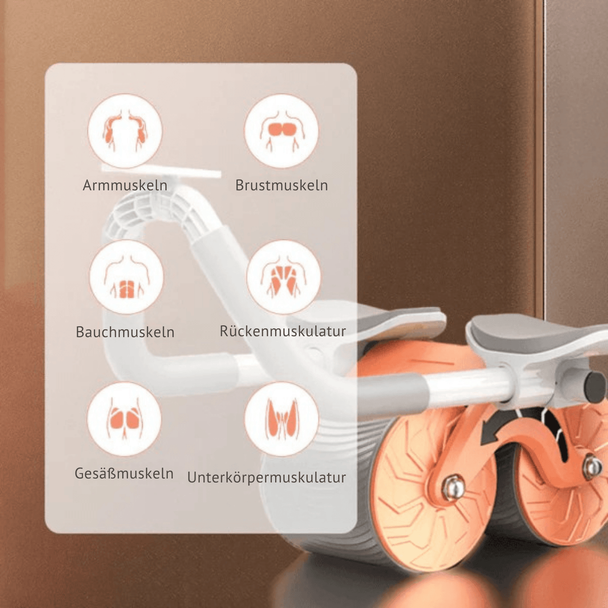 CoreKraft™ / Ellbogenstütze mit Rebound-Funktion und Bauchmuskelrad (inkl. kostenloser Yogamatte) - Sopheria