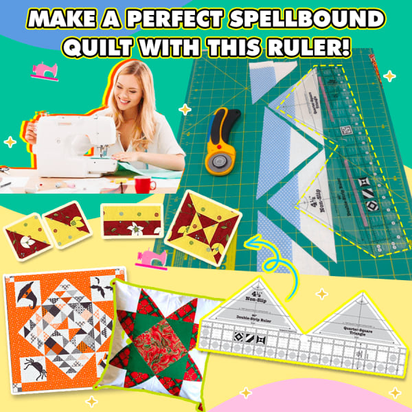 Henrike 90° Doppelstreifen-Lineal für Patchwork und Quilten