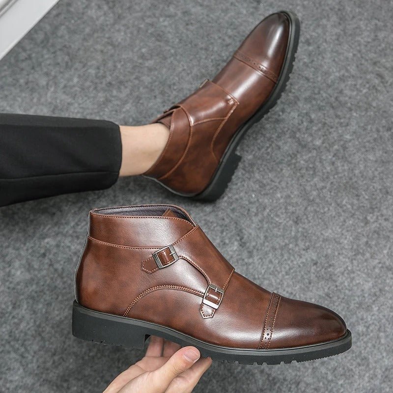 Darrell | Stiefeletten aus Leder mit Doppelschnalle - Sopheria