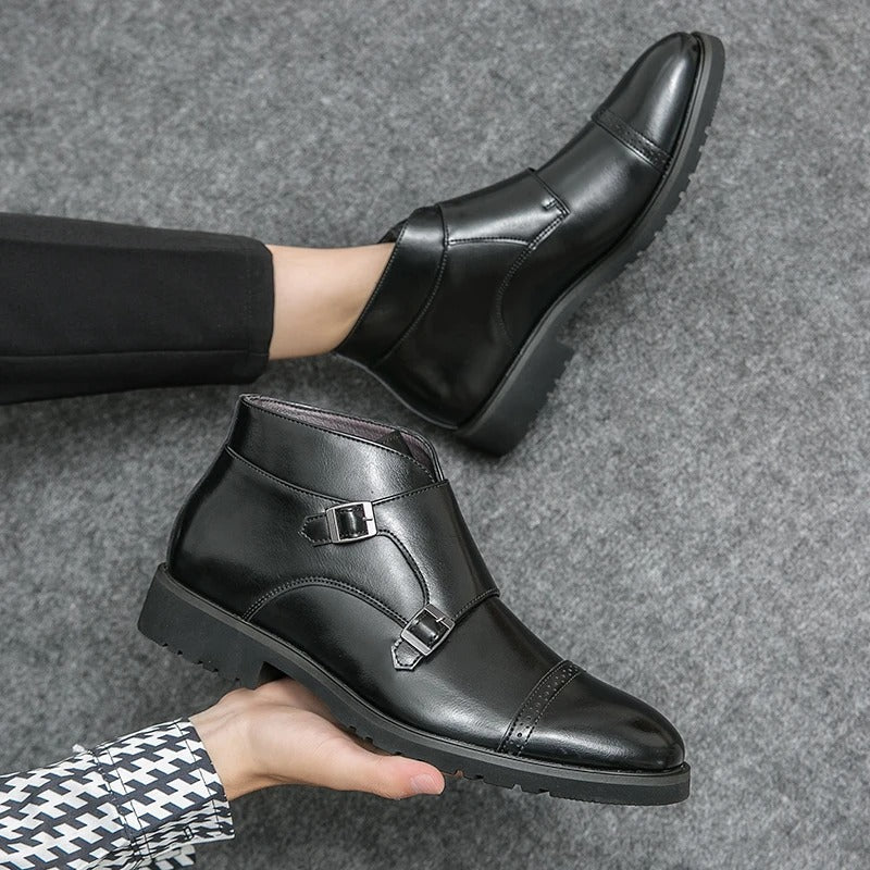 Darrell | Stiefeletten aus Leder mit Doppelschnalle - Sopheria